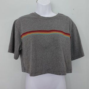 Fabletics Rainbow Boxy Crop Tee